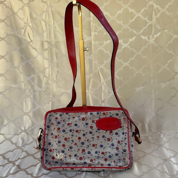 Valentino Suede Floral Crossbody Bag - Picture 1 of 12